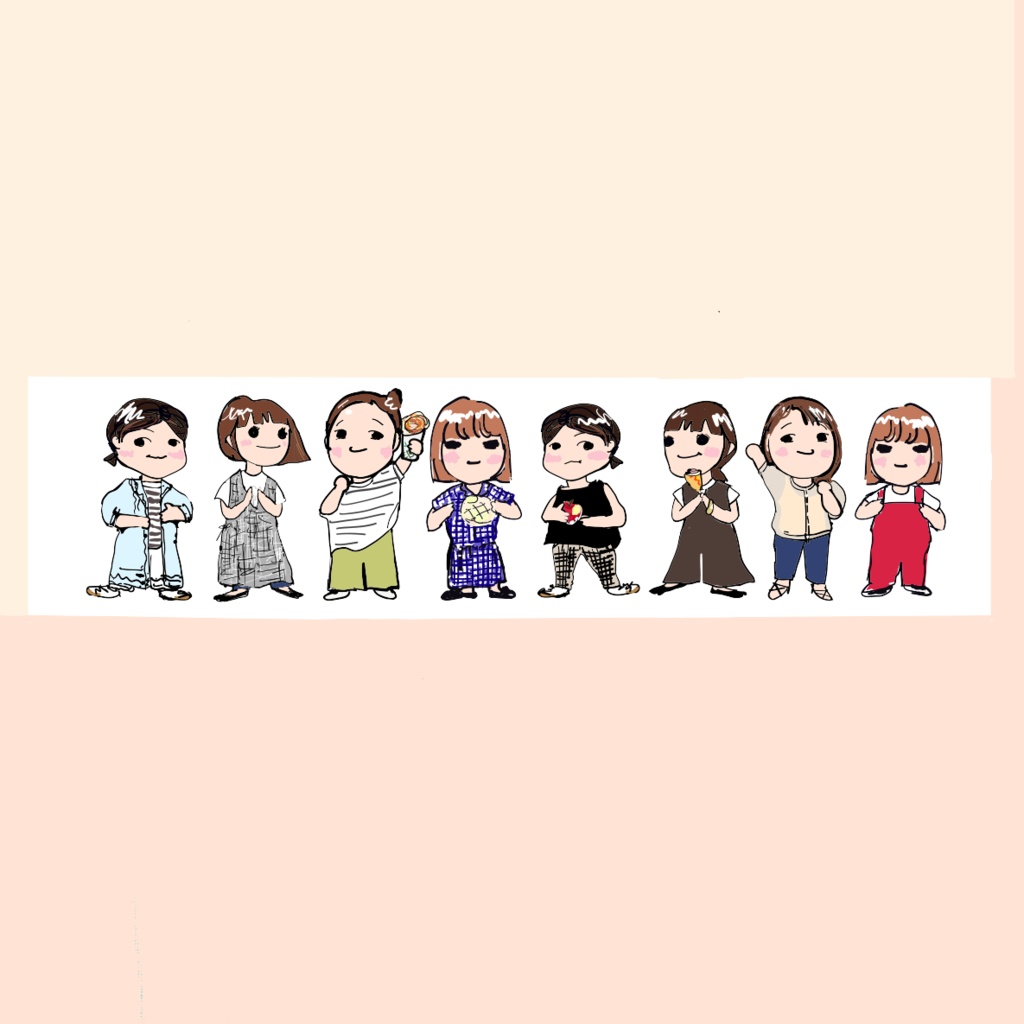 スタッフ4人春夏物着用75mm缶ミラー