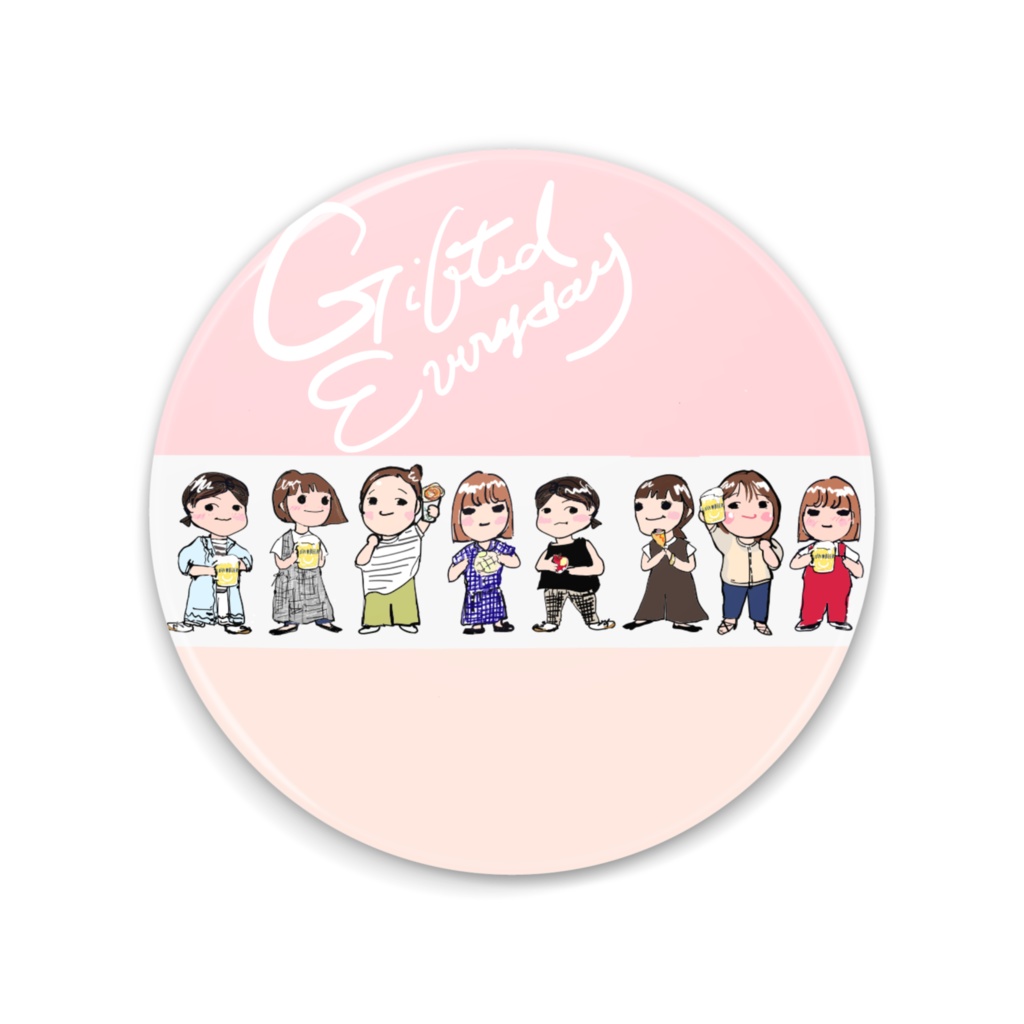 スタッフ4人春夏物着用乾杯版缶ミラー2種類