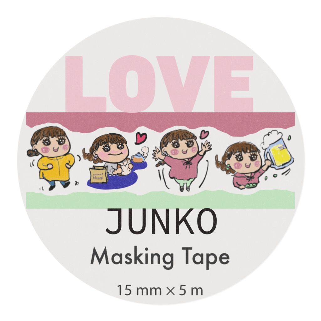 ジュンコマスキングテープ ビールとパン