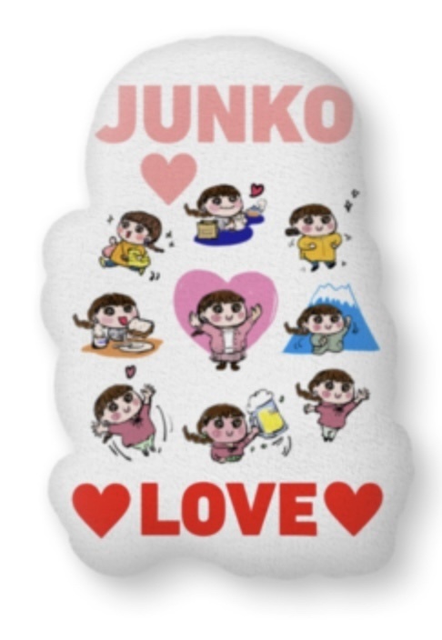 東京ジュンコLOVEふかふかクッション片面、両面2種類
