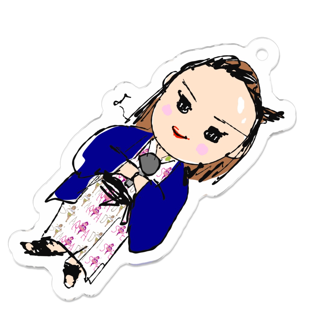 トザWさんのPARADISE浴衣キーホルダー透明50X50