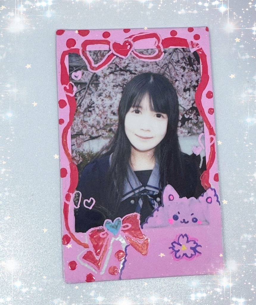 🌸桜チェキ ハートとポメラニアン🌸