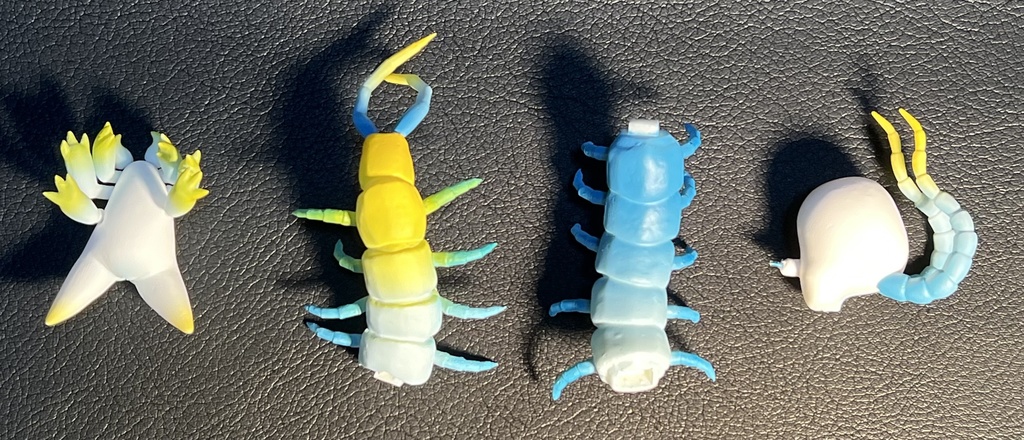 ムカデアドプト(着色済み、組み立て式)