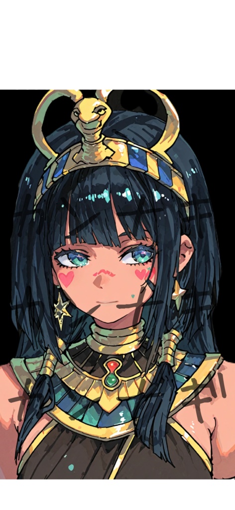 商用利用可能！【一点もの限定IRIAM用立ち絵　ナイルちゃん（仮）上半身のみ】