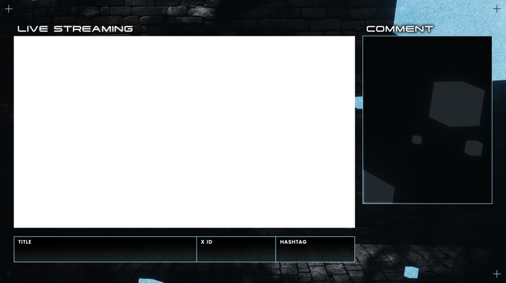 【動く!配信画面】VTuber向けのレンガ調でかっこいいアニメーション付素材