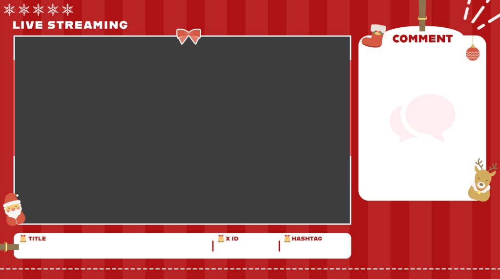 【動く!配信画面】クリスマスに使える配信素材