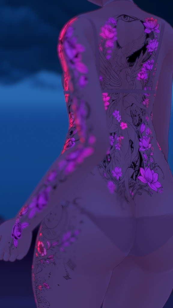 Petals of Light ( 光の花弁 )/ tattoo ( タトゥー ) / 4k Textures