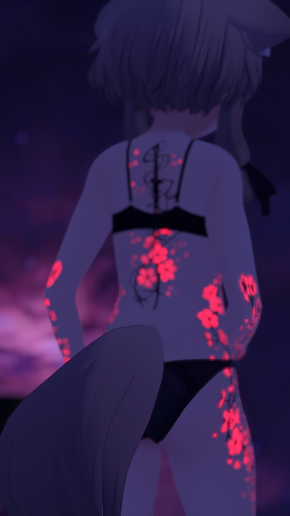 Night Sakura ( 夜桜 )/ tattoo ( タトゥー ) / 4k Textures