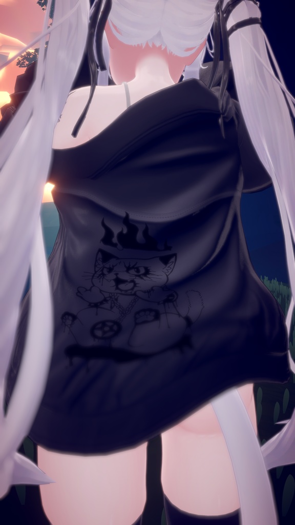 Rock Kitty ( ロックな猫 ) - Decal / tattoo ( タトゥー ) / 8k Texture