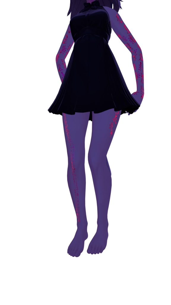 Midnight Calligraphy ( 夜墨 )/ tattoo ( タトゥー ) / 4k Textures