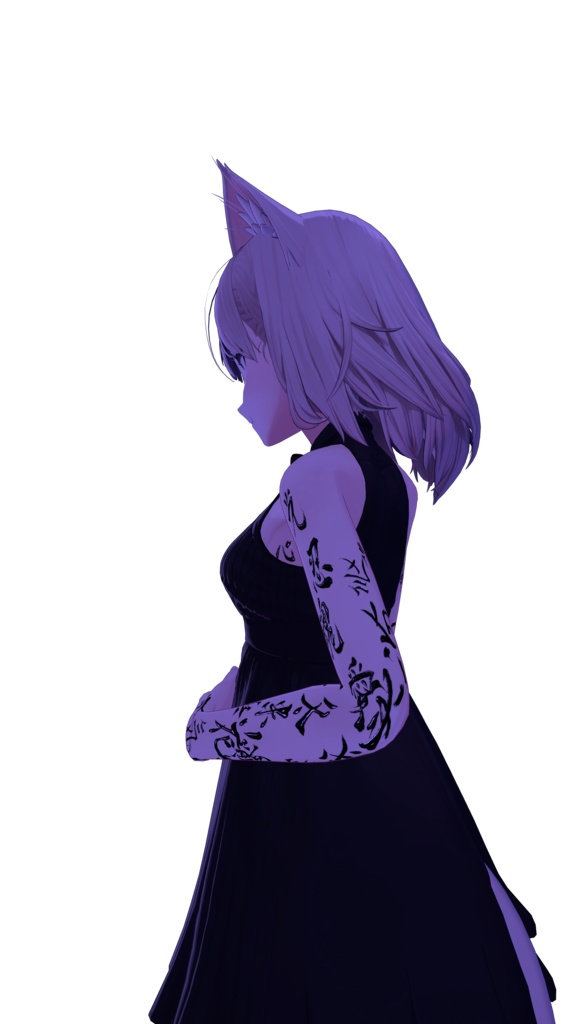 Midnight Calligraphy ( 夜墨 )/ tattoo ( タトゥー ) / 4k Textures