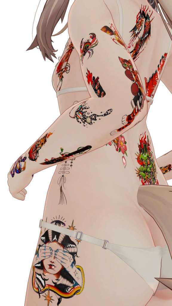 OldSchool Stickers Tattoo I ( オールドスクール・ステッカー・タトゥー I )/ tattoo ( タトゥー ) / 4k Textures