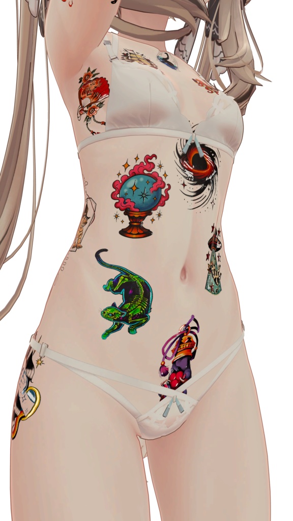 OldSchool Stickers Tattoo I ( オールドスクール・ステッカー・タトゥー I )/ tattoo ( タトゥー ) / 4k Textures 