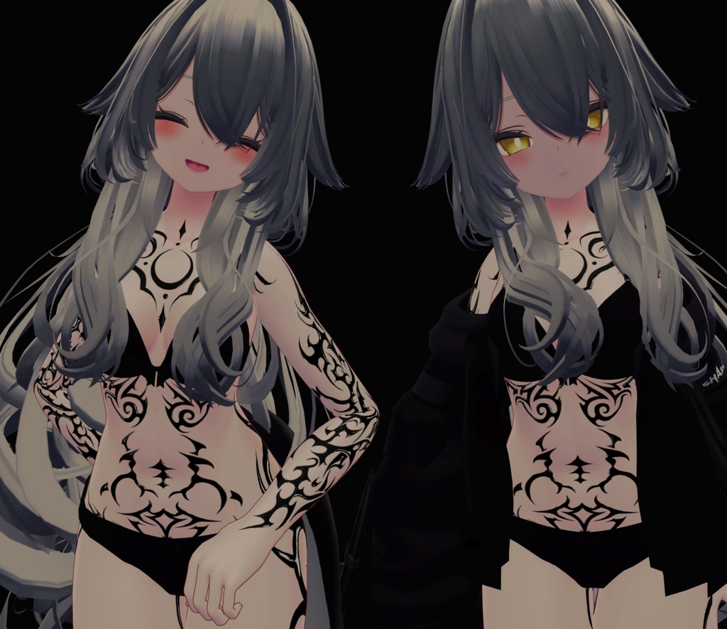 Tribal Spine ( トライバル・スパイン )/ tattoo ( タトゥー ) / 4k Textures