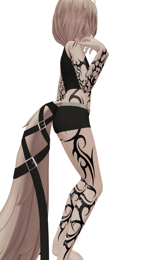 Tribal Spine ( トライバル・スパイン )/ tattoo ( タトゥー ) / 4k Textures