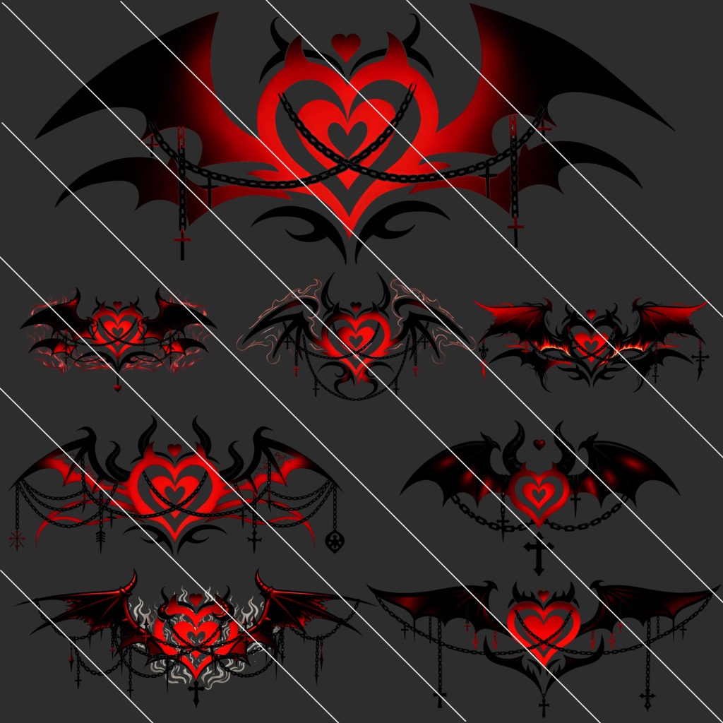 Succubus Pack ( サキュバス・パック ) - Decal / tattoo ( タトゥー ) / 4k Texture