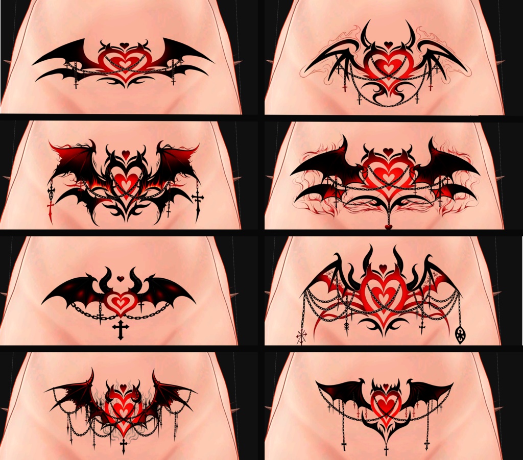Succubus Pack ( サキュバス・パック ) - Decal / tattoo ( タトゥー ) / 4k Texture