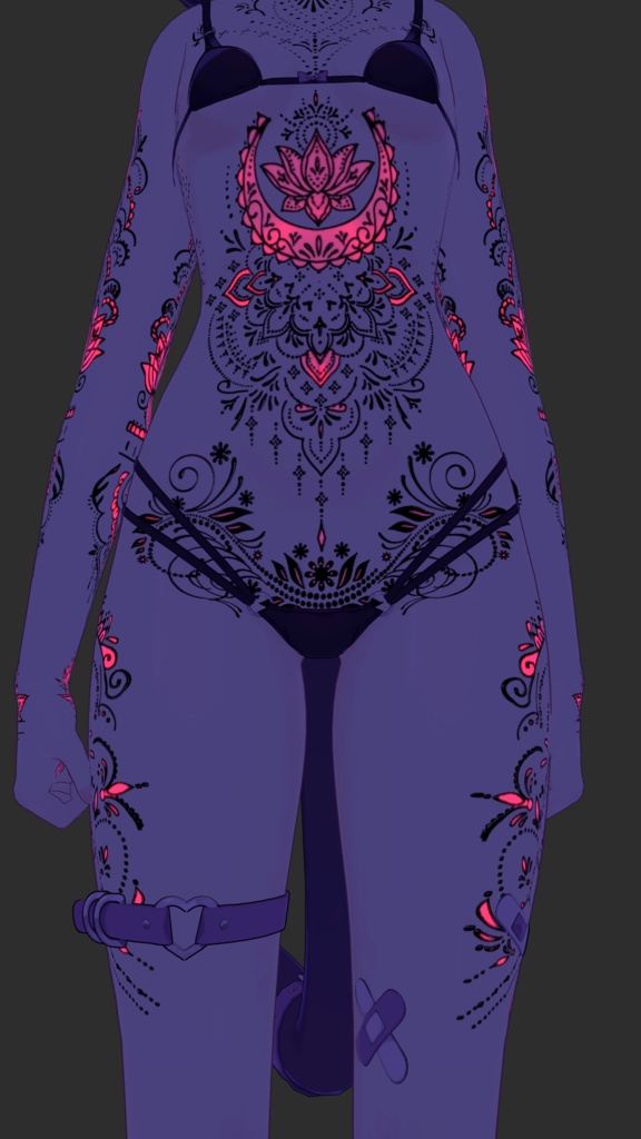 Astral Lotus Ornament ( 星蓮の装飾 )/ tattoo ( タトゥー ) / 4k Textures