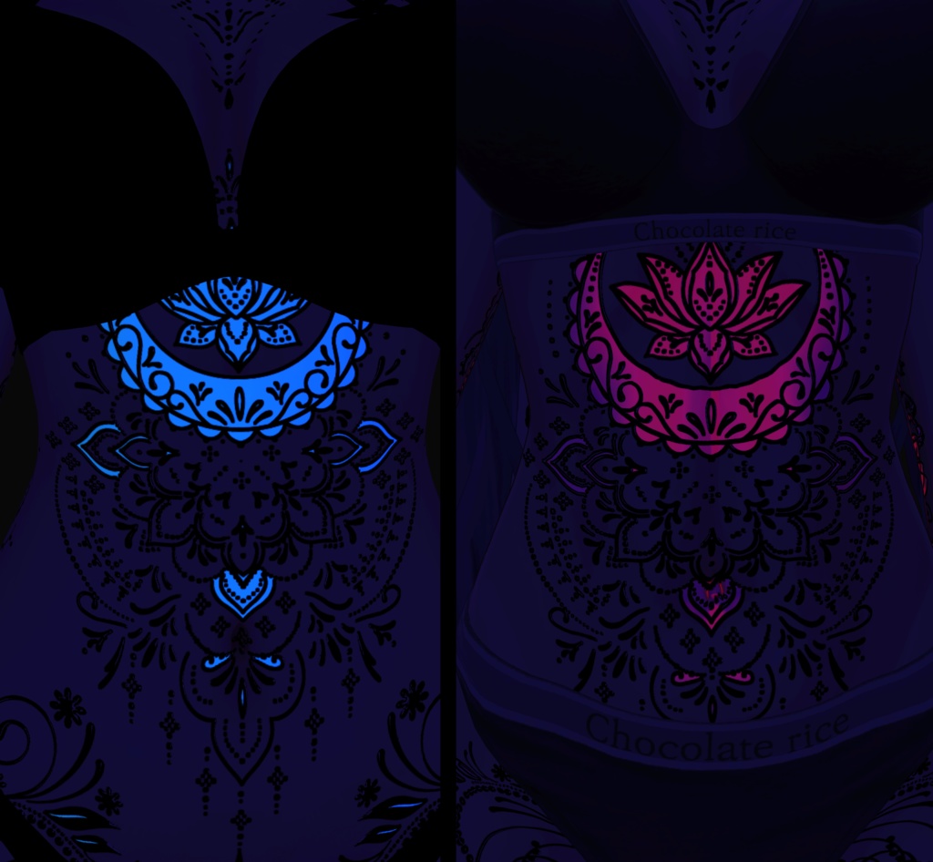 Astral Lotus Ornament ( 星蓮の装飾 )/ tattoo ( タトゥー ) / 4k Textures 