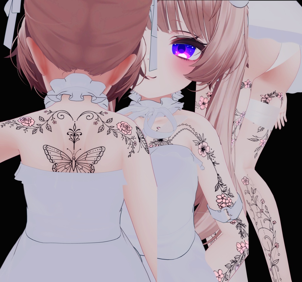 『50% OFF 』 – 48 Hour Launch Sale! Blooming Wings ( 花咲く翼 )/ tattoo ( タトゥー ) 