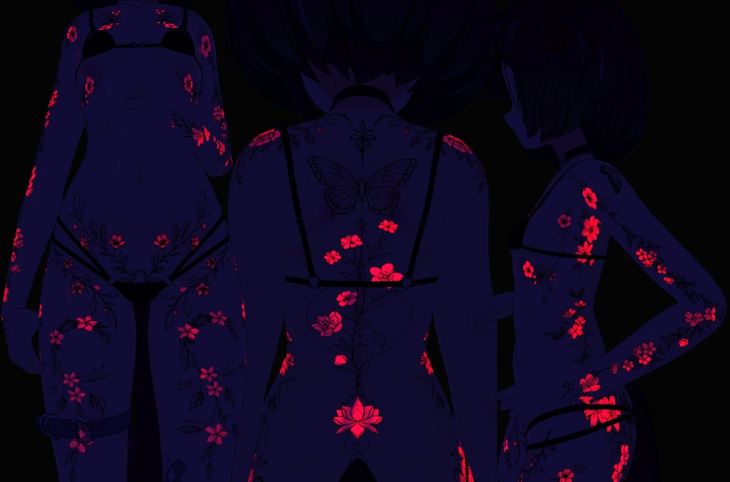 『50% OFF 』 – 48 Hour Launch Sale! Blooming Wings ( 花咲く翼 )/ tattoo ( タトゥー )