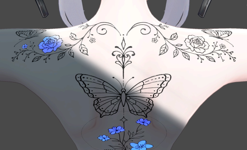 『50% OFF 』 – 48 Hour Launch Sale! Blooming Wings ( 花咲く翼 )/ tattoo ( タトゥー )