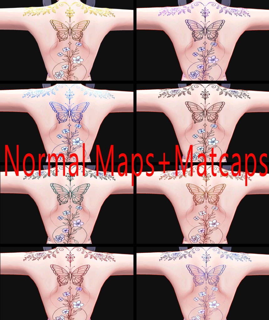 『50% OFF 』 – 48 Hour Launch Sale! Blooming Wings ( 花咲く翼 )/ tattoo ( タトゥー )