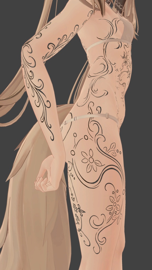 『50% OFF 』 Graceful Ink Flow ( 優雅なインク流れ )/ tattoo ( タトゥー )