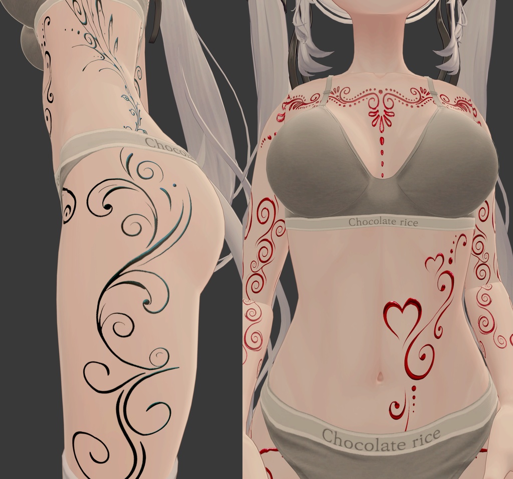 Heartflow Ornament ( 心流装飾 )/ tattoo ( タトゥー )