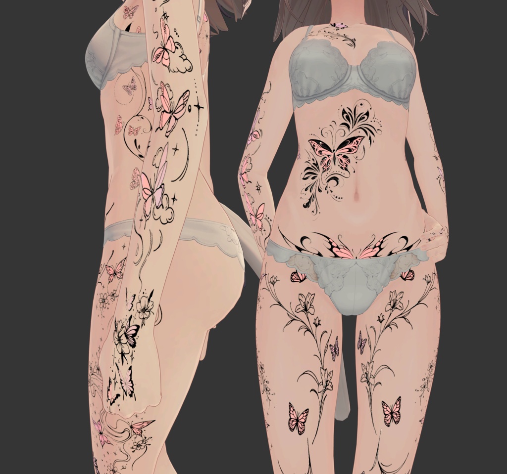 Mystic Butterfly Garden ( 神秘の蝶の庭 )/ tattoo ( タトゥー )