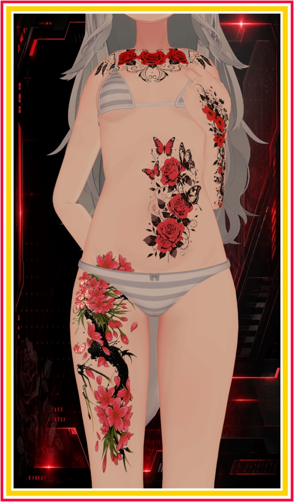 Scarlet Petal Reverie ( 緋色の花夢想 )/ tattoo ( タトゥー )