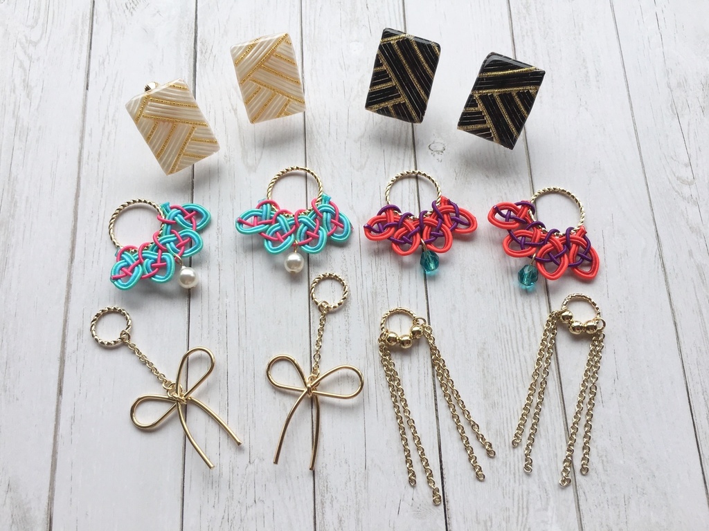 【巴形薙刀・静形薙刀】4wayイヤリング