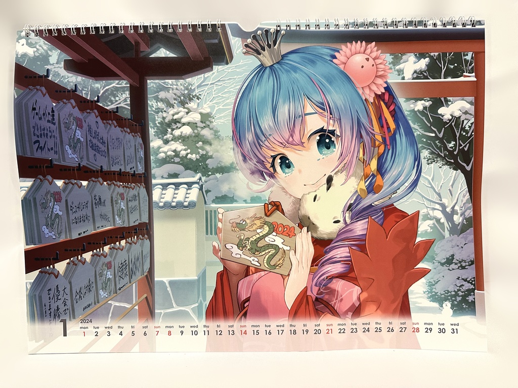 2024年水城あくあ【A3サイズ】オリジナル大判カレンダー