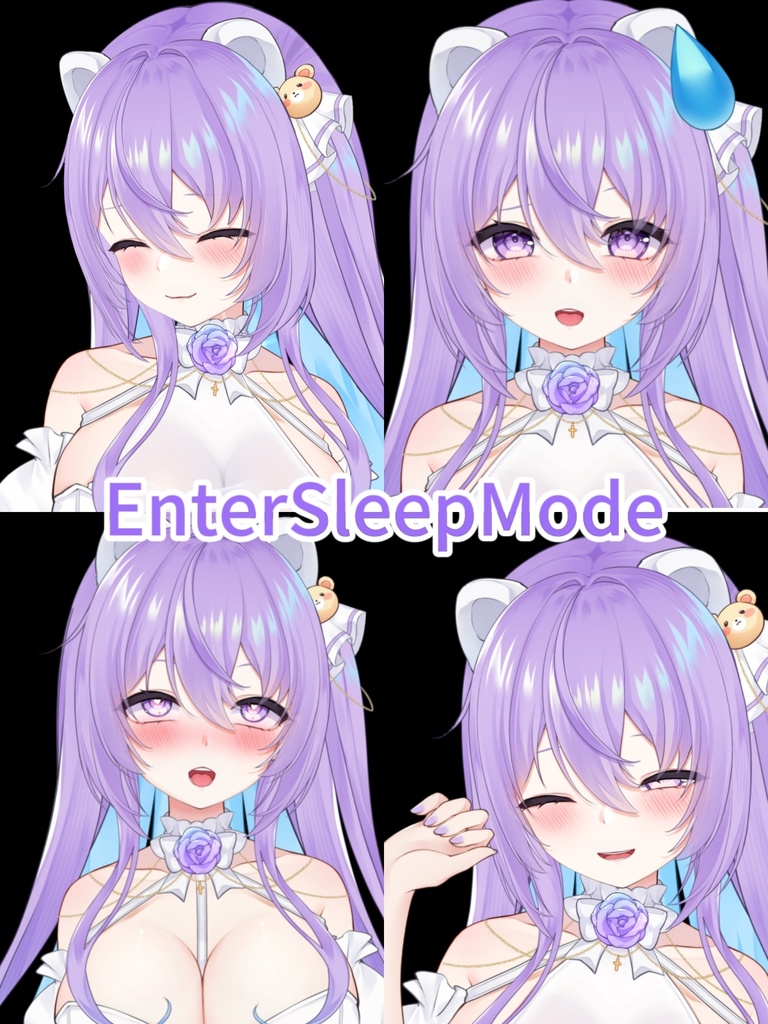 【3000円販売中】量産型紫色のアイドルくまの 【汎用Live2Dモデル】