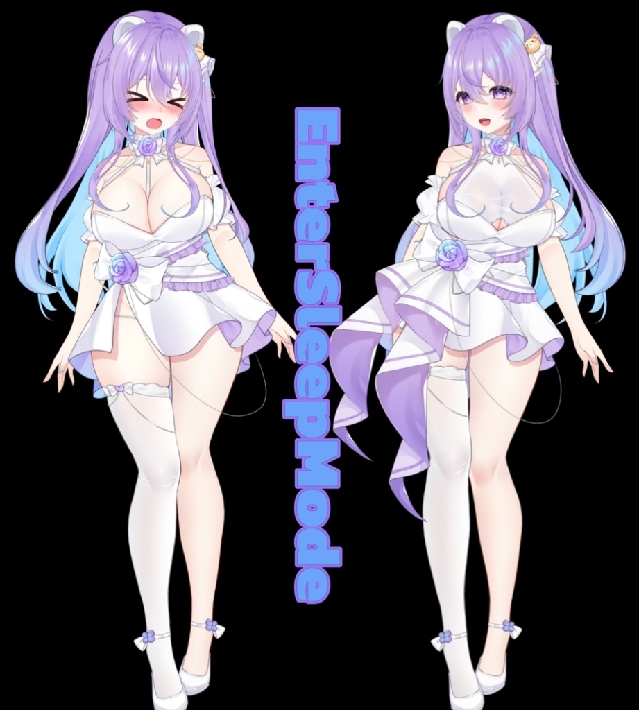 【3000円販売中】量産型紫色のアイドルくまの 【汎用Live2Dモデル】