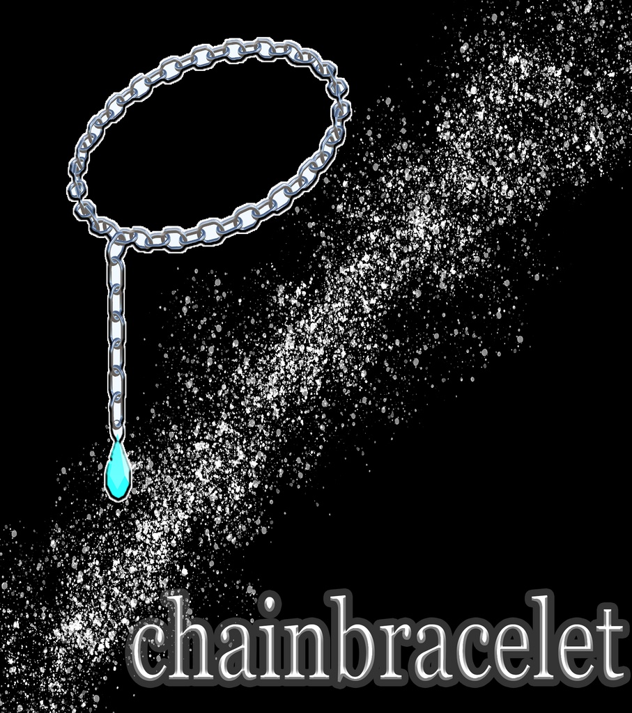 チャーム付きチェーンブレスレット