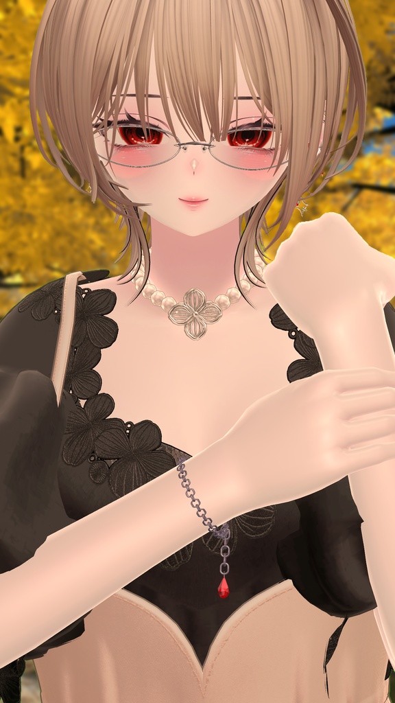 チャーム付きチェーンブレスレット