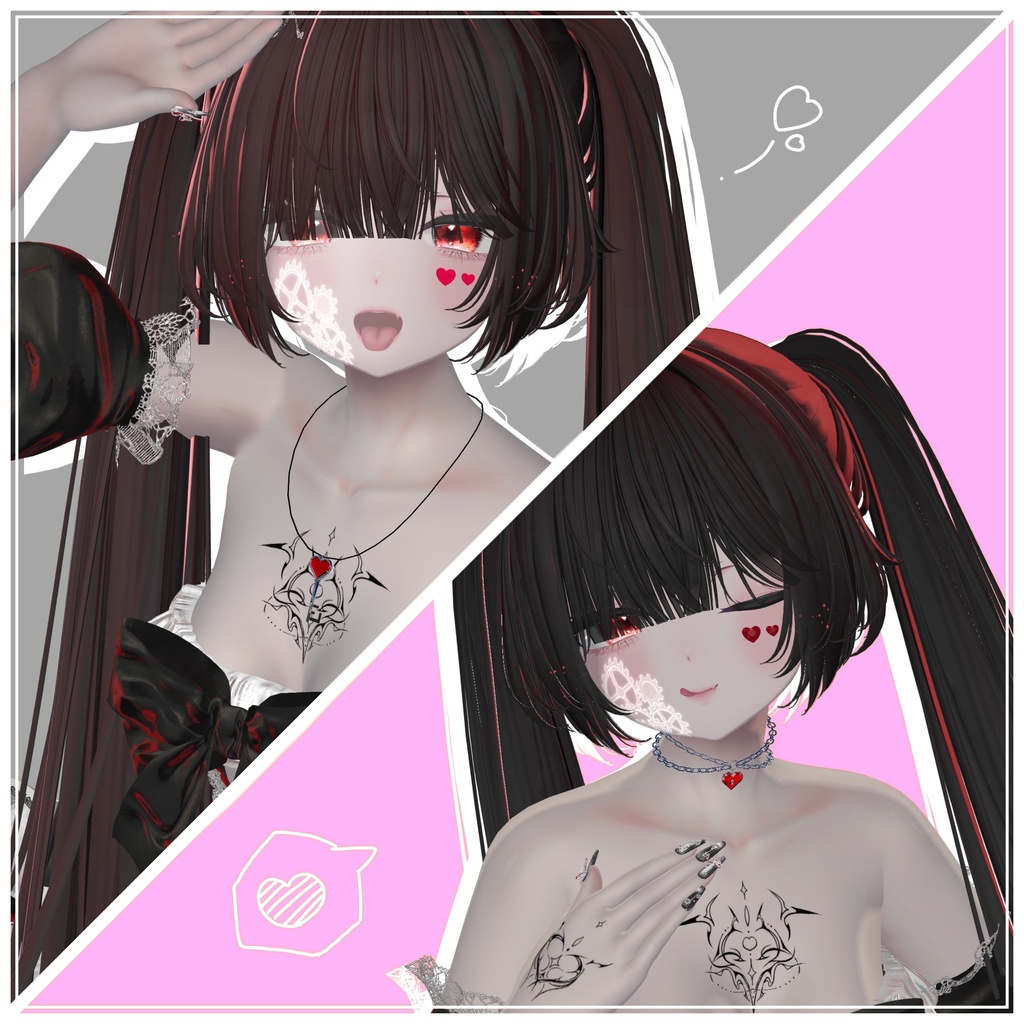 【全4種】CHOKER&NECKLACE♥♠♣♦