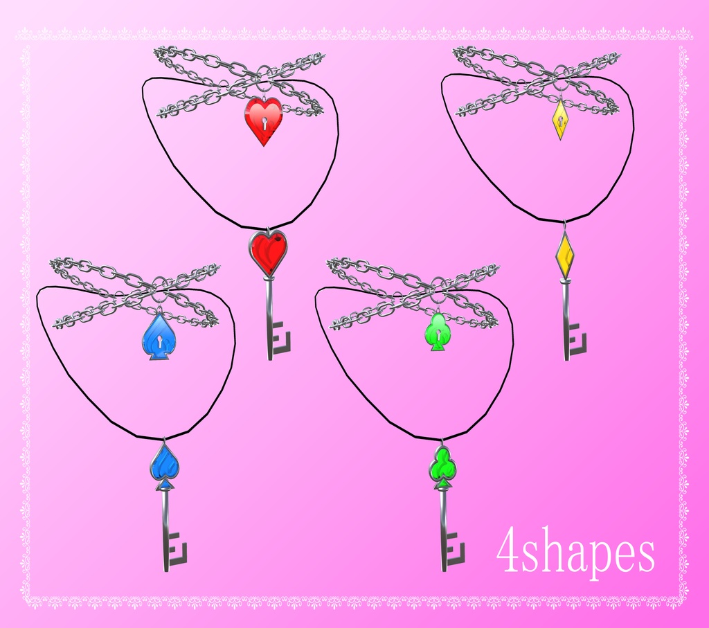 【全4種】CHOKER&NECKLACE♥♠♣♦