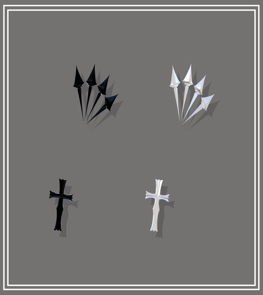 【狛乃対応】十字架ピアス