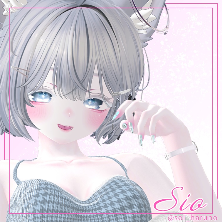 【MA設定済み】ネイルピアス-Punch ver.L-【10アバター対応】