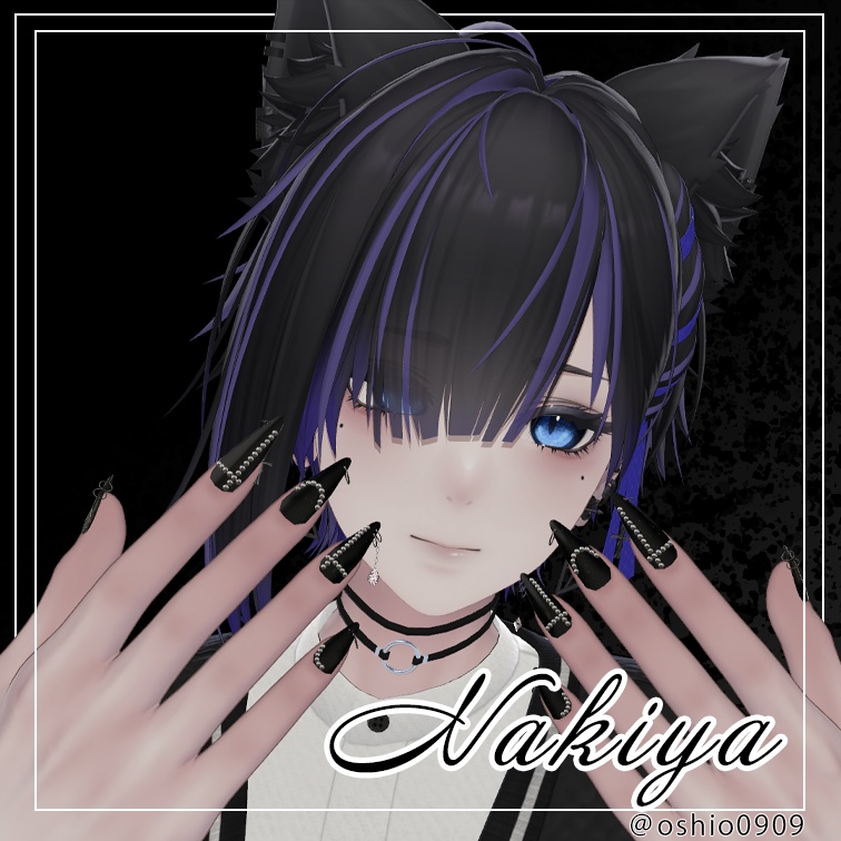 【MA設定済み】ネイルピアス-Punch ver.M-【5アバター対応】