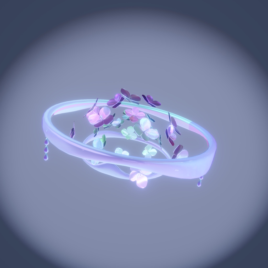 【VRChat想定】紫陽花のヘイロー