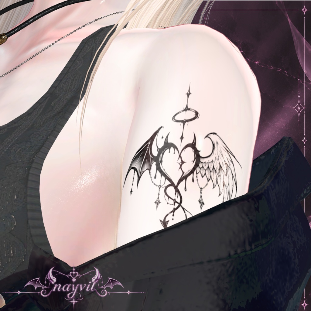 【NAYVIL】Devil Heart Decal Set|透過PNG 全5種