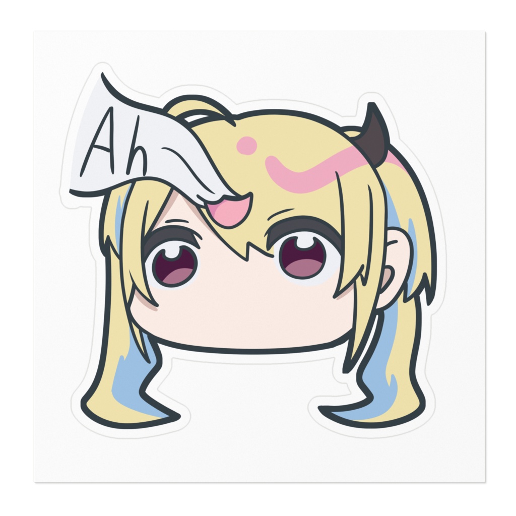 【二次創作】口があまりに上に付きすぎた水瀬しあステッカー