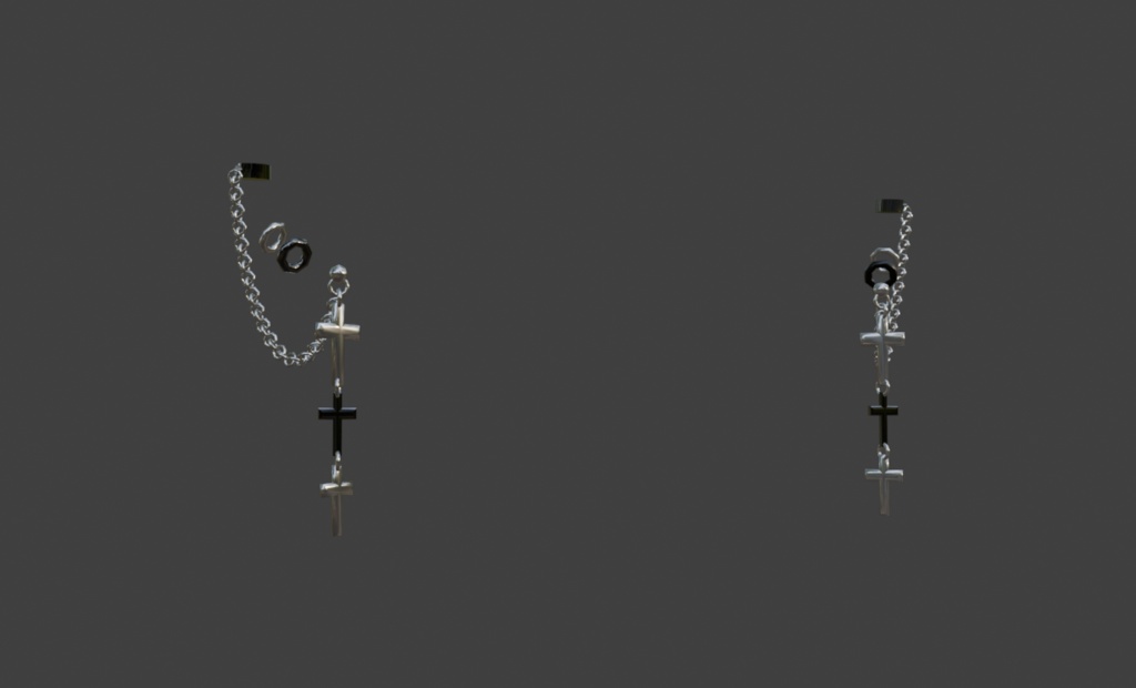 A cross earrings