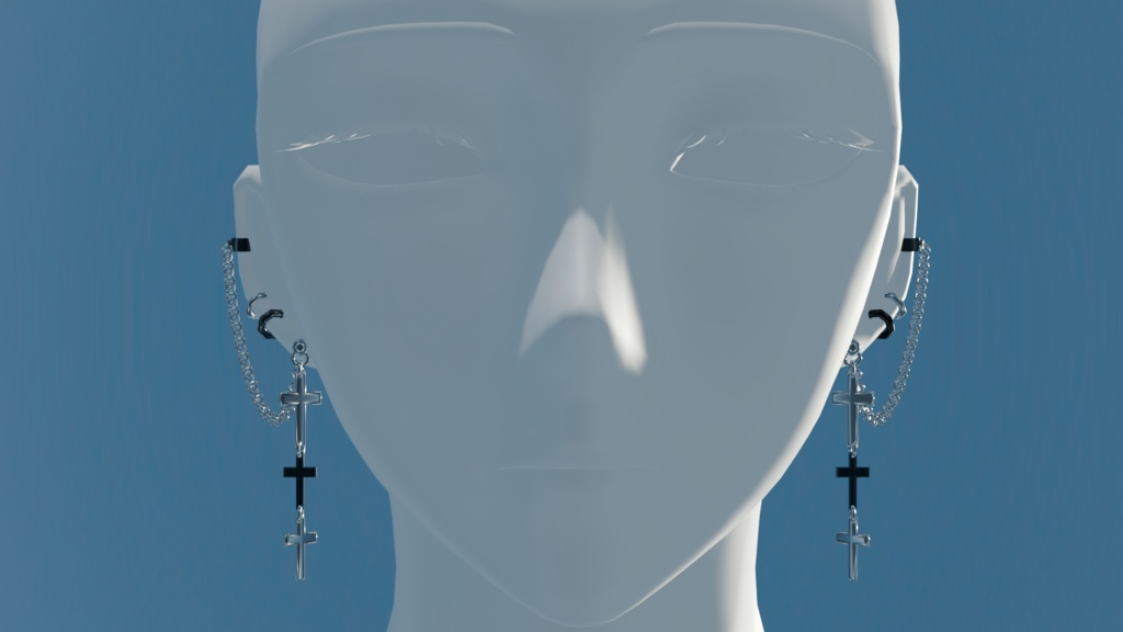 A cross earrings