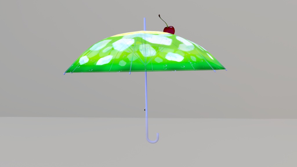 【3Dモデル】YOU+MORE! シュワシュワ弾ける クリームソーダの透明傘〈メロンクリームソーダ〉