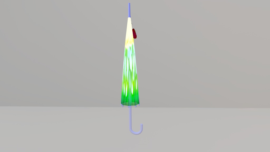 【3Dモデル】YOU+MORE! シュワシュワ弾ける クリームソーダの透明傘〈メロンクリームソーダ〉