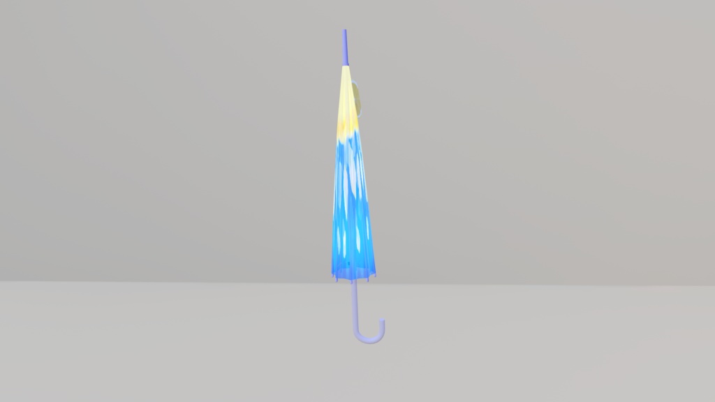 【3Dモデル】YOU+MORE! シュワシュワ弾ける クリームソーダの透明傘〈ブルークリームソーダ〉